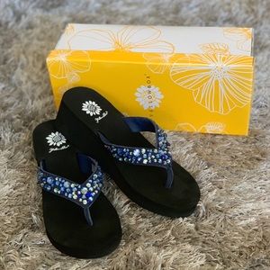 Yellow Box Jupiter Sandals Flip Flops Blue 8